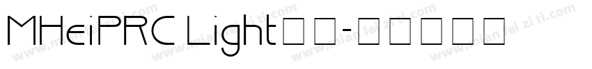 MHeiPRC Light下载字体转换